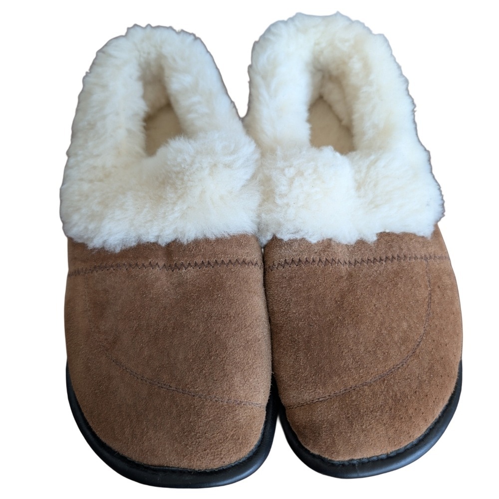 SoftMoc Men's 8‎ like new Tan plush lined Slippers